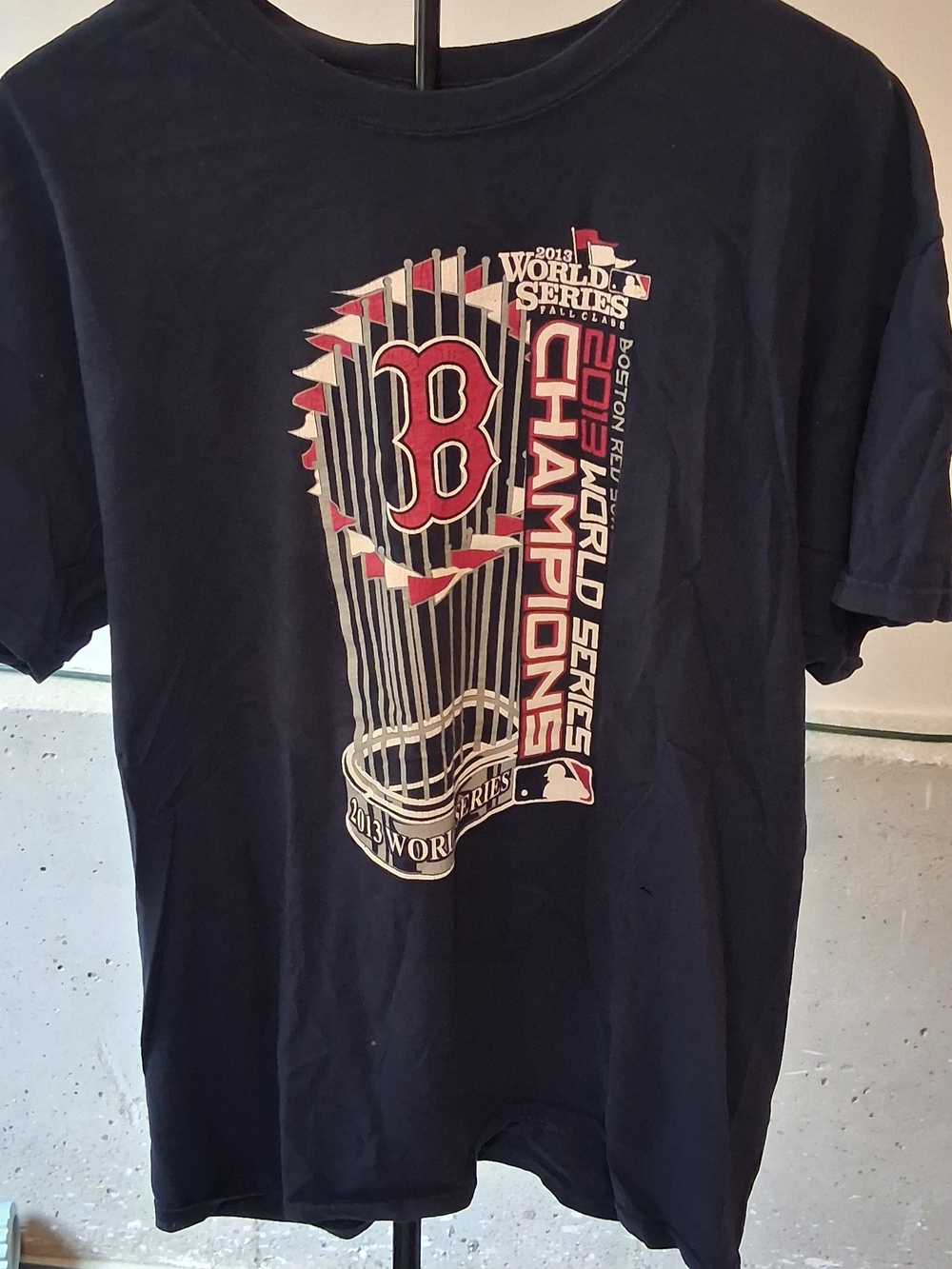 Gildan Navy Red & White Boston Champions Graphic Tee